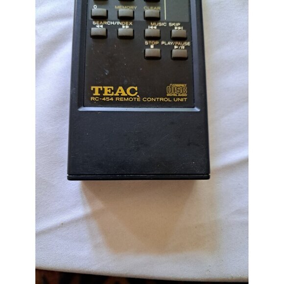 TEAC RC-454 Black Remote Control Unit for Compact Disc Digital Audio Player - Picture 3 of 3